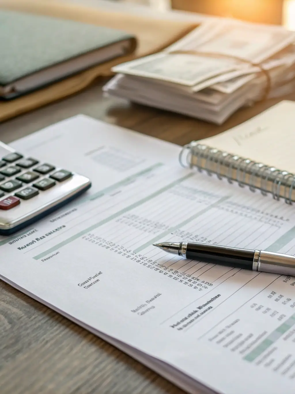 An image of payroll reports and financial documents, representing AAA Fox Enterprises' payroll management services.