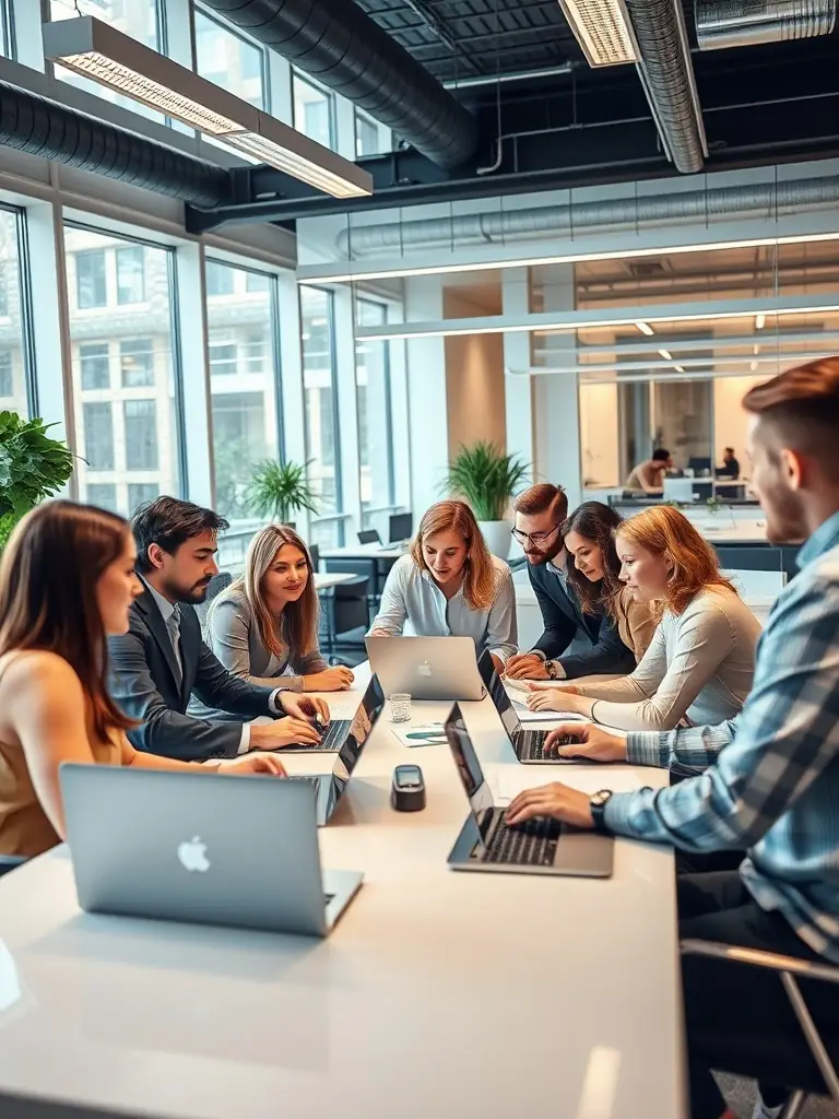 A professional team collaborating on a software development project, showcasing AAA Fox Enterprises' expertise in creating custom software solutions.
